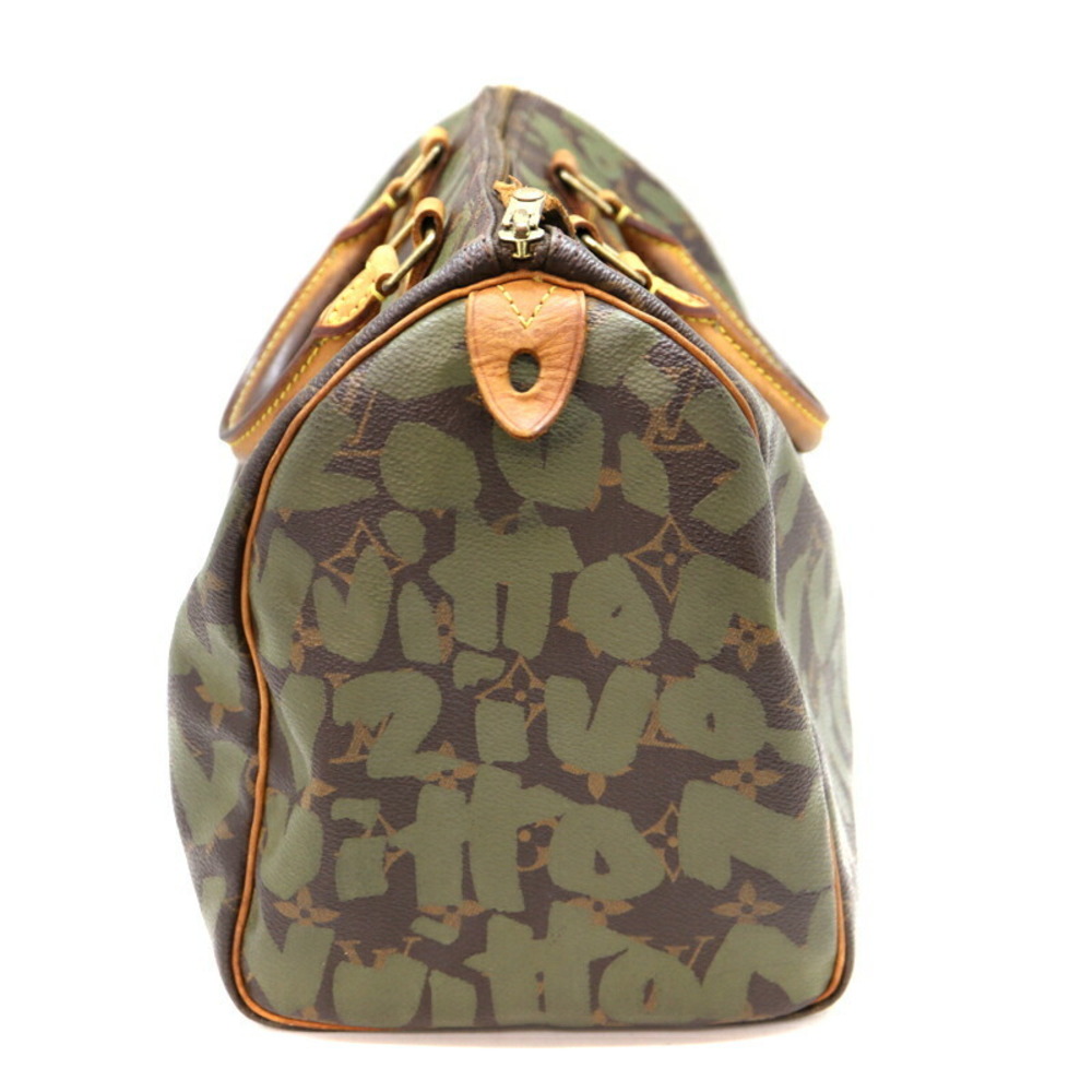 Louis Vuitton Speedy Handbag Monogram Canvas Graffiti Brown khaki Green - Picture 4 of 9